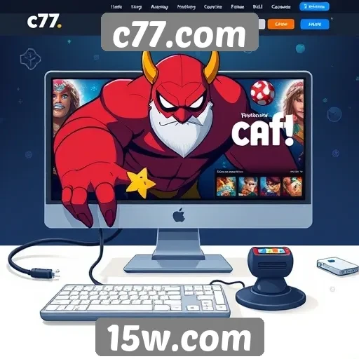 Experiência de usuário no site de jogos c77.com